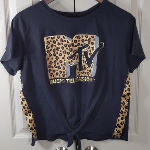 MTV Knot Front Shirt Size L